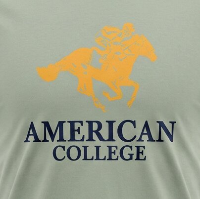 American College t-shirt pour Homme TS260103-DK-GREEN