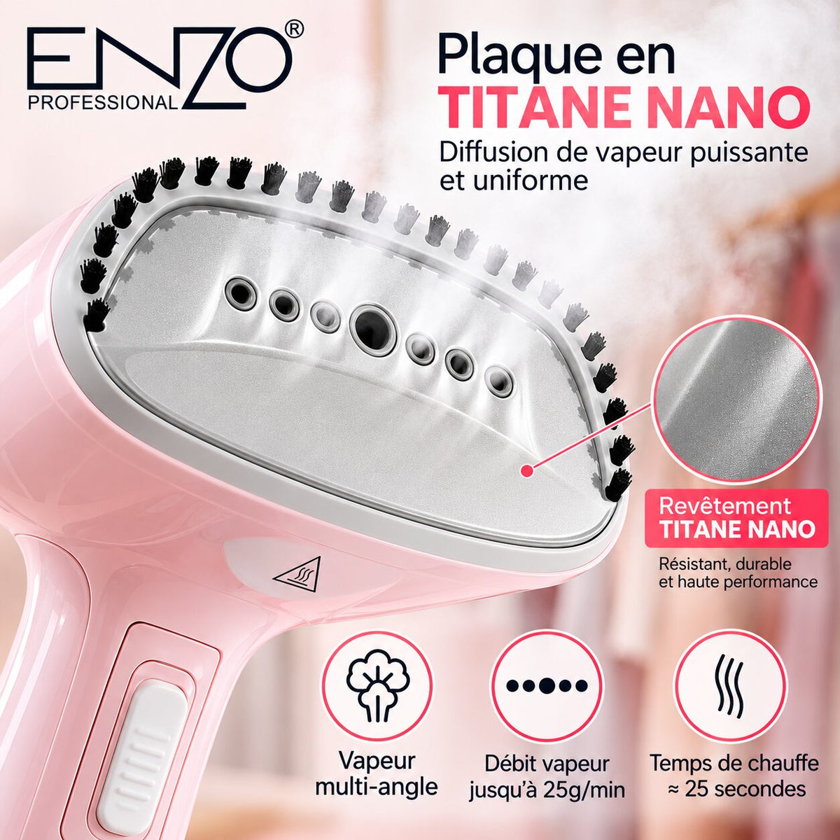 ENZO EN-60021 — défroisseur vapeur pliable — vue 5