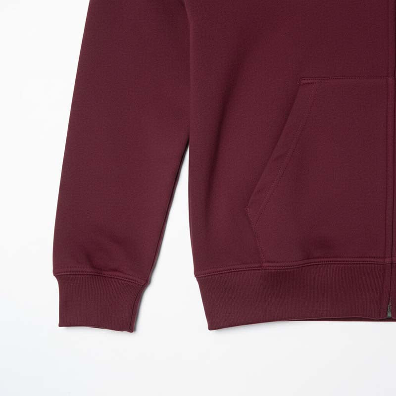 Sweat à capuche zippé homme BORDEAU