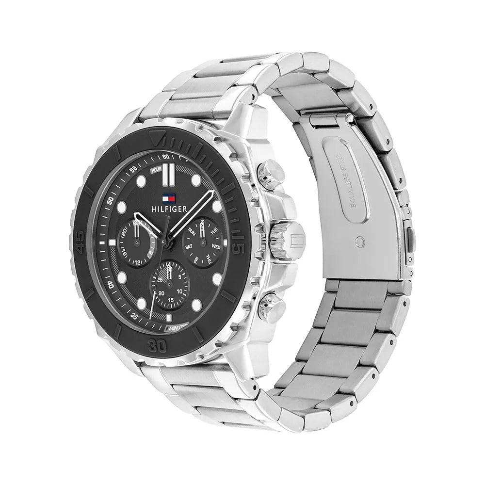 Montre Tommy Hilfiger Morgan Grey Silicone Bezel Chain-Link 1710689
