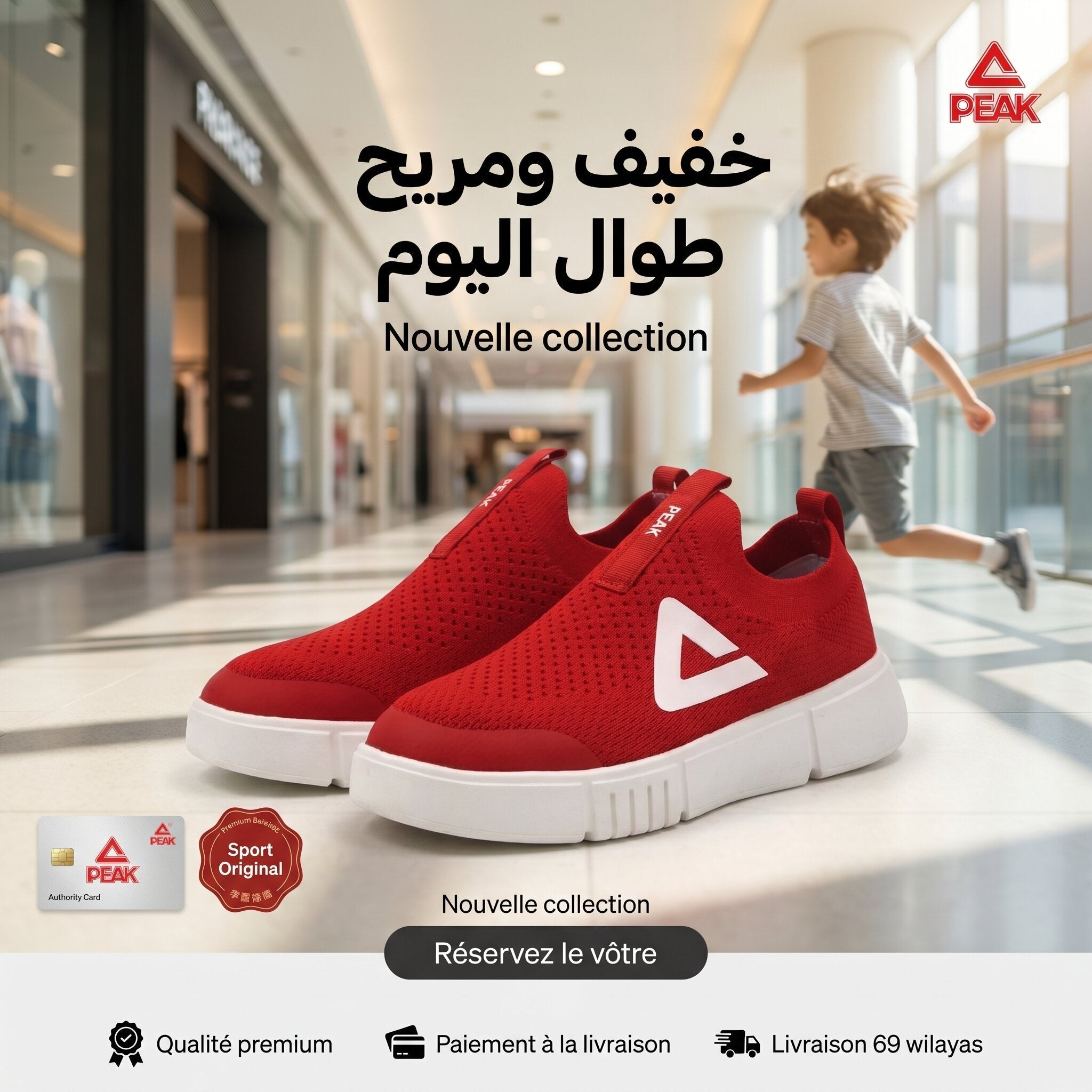 Peak Kids Casual Shoes Red EK59770H-0060