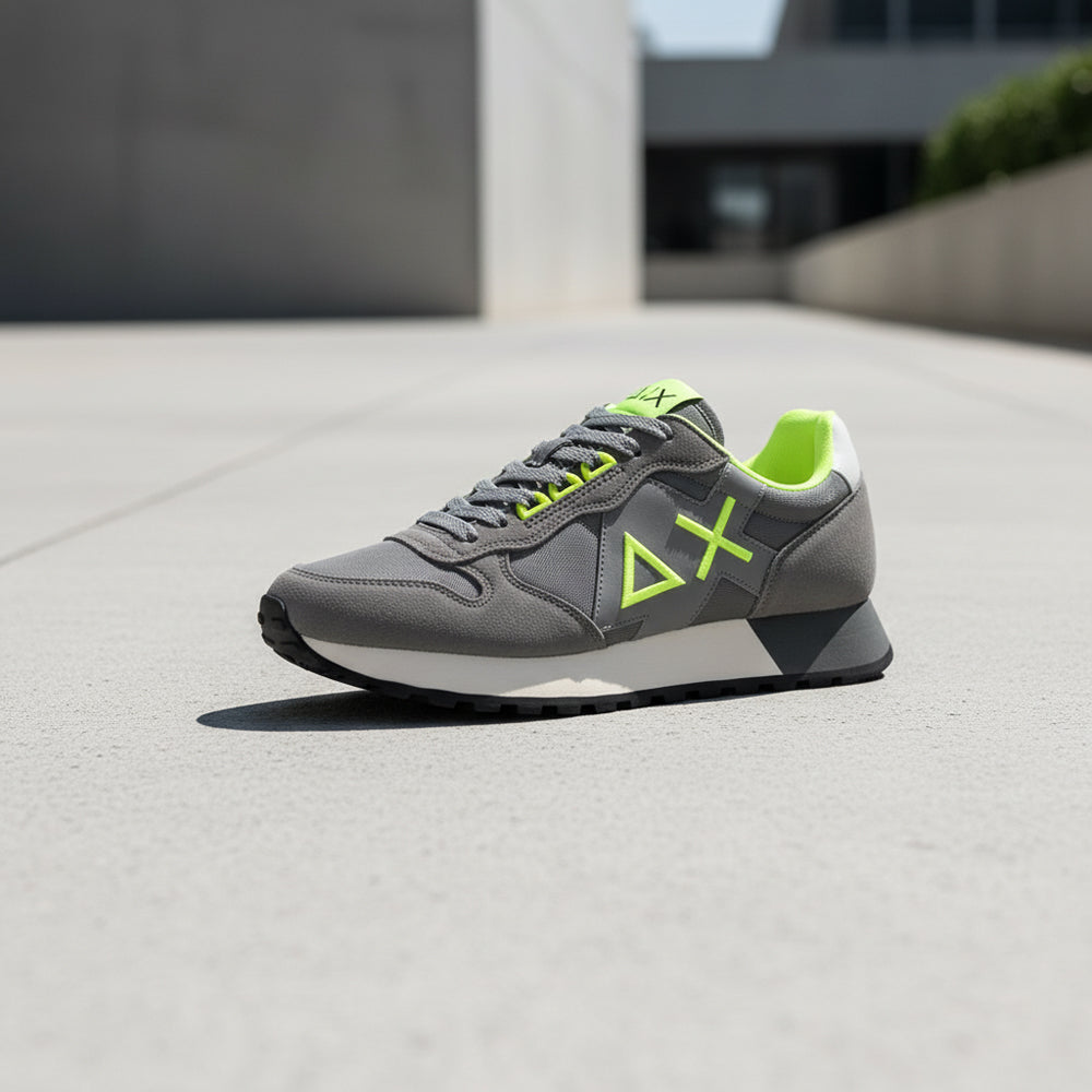 BASKET SUN68 JAKI FLUO 34 GRIGIO MEDIO