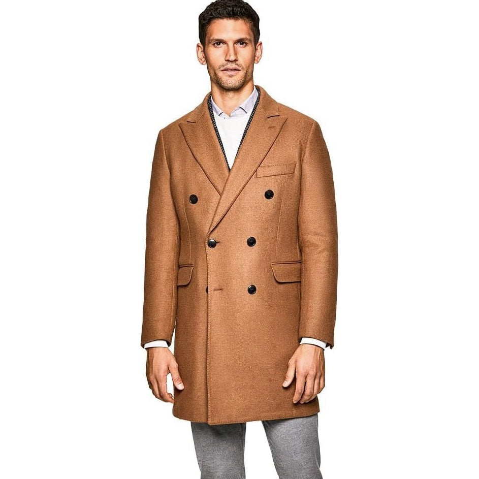 MANTEAU Hackett London Camel Broken Twill DB   HM402677R-855