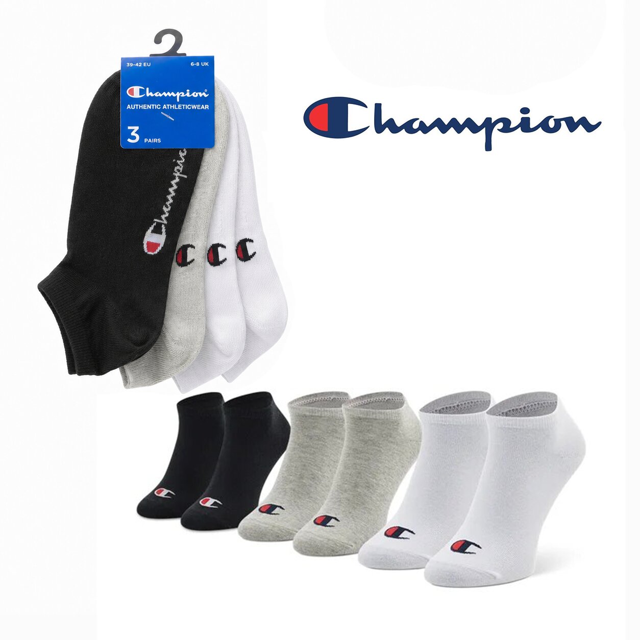 Champion 3-Pack Sneaker Socks Multicolor U24560-EM006