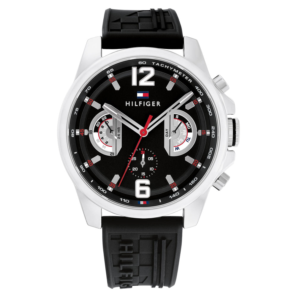 Montre Tommy Hilfiger Black Silicone Multi-function 1710636 
