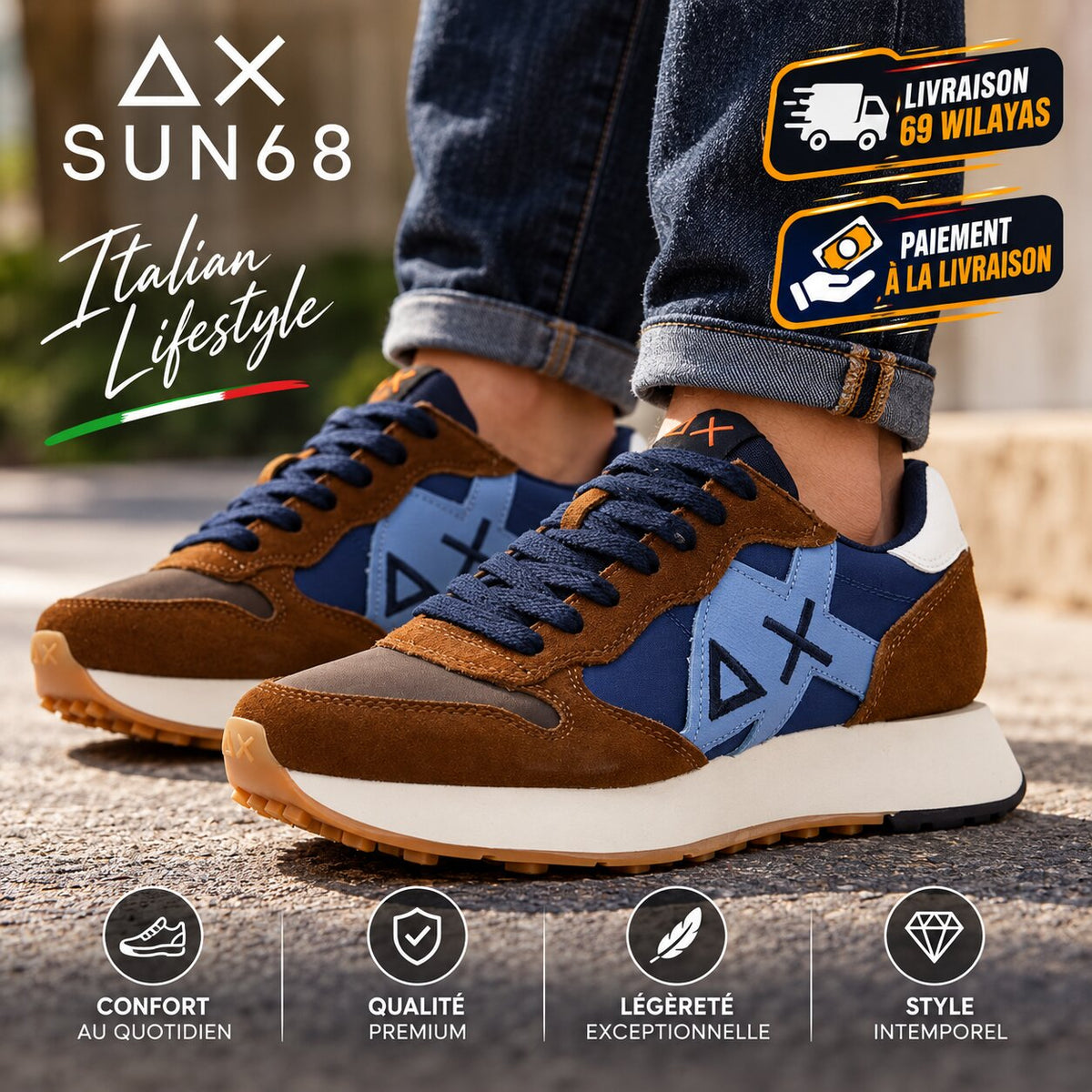 SUN68 Z45114-93 — baskets homme — vue 4
