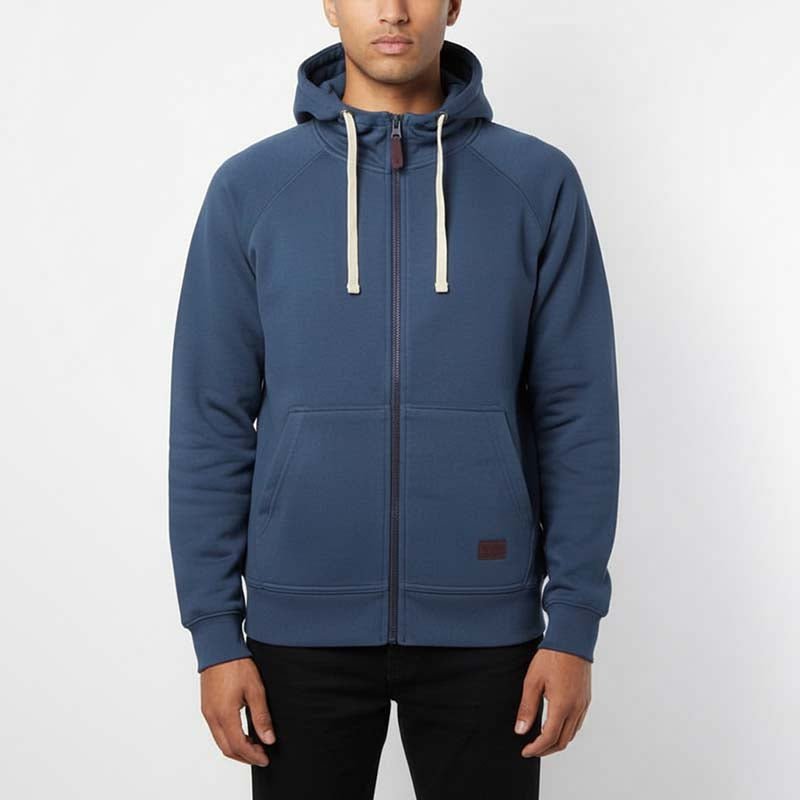 Sweat à capuche zippé homme SALVA BLUE