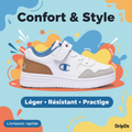 Champion Finn — Chaussures enfant blanc bleu
