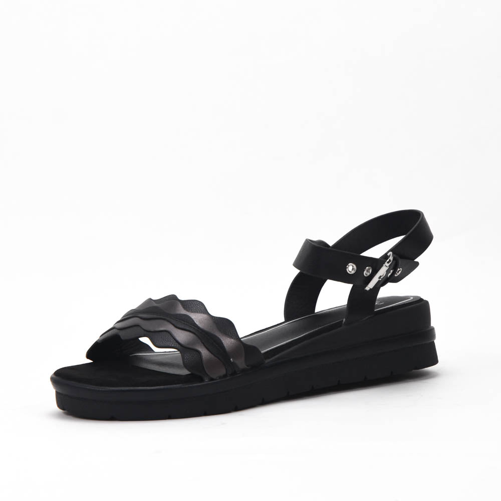Safety Jogger Sandales Compensées Femme Black Pewter 592056-BLK-PEW