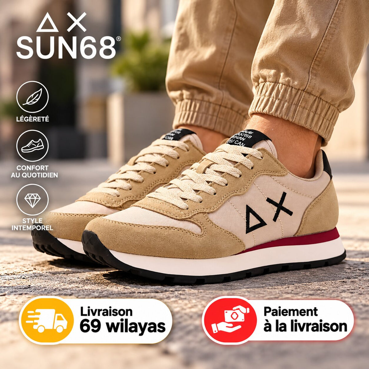 SUN68 Z45101-16 — baskets homme