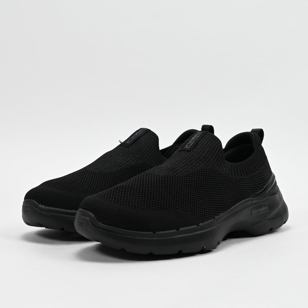 Skechers GO WALK 6 Vibrant Smile — baskets femme noir vue arrière