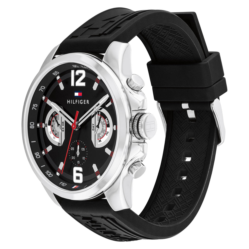 Montre Tommy Hilfiger Black Silicone Multi-function 1710636 