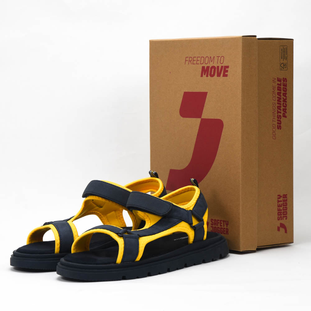 Safety Jogger Kids Memory Foam Sandals 589962-NAV-YEL