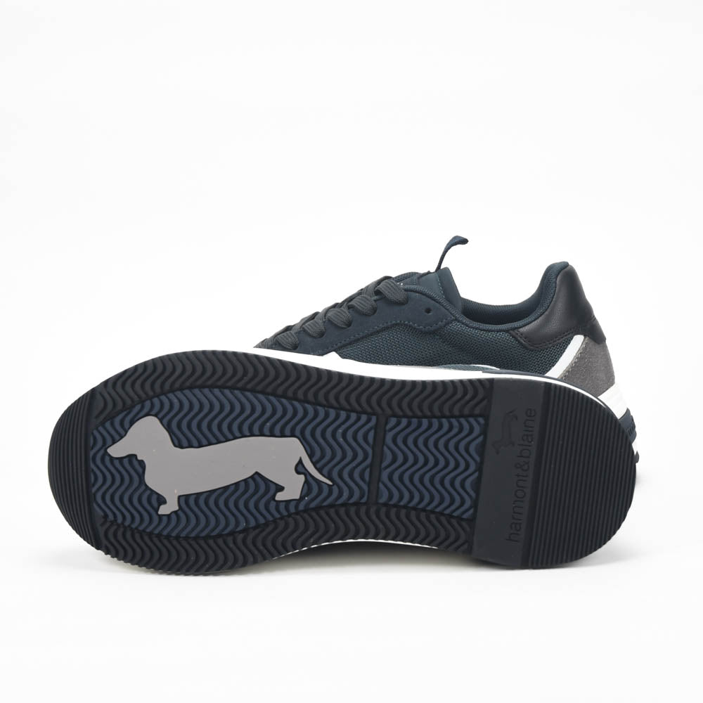 Harmont and Blaine Suede and Fabric Sneakers  EFM252.050.A60.A6