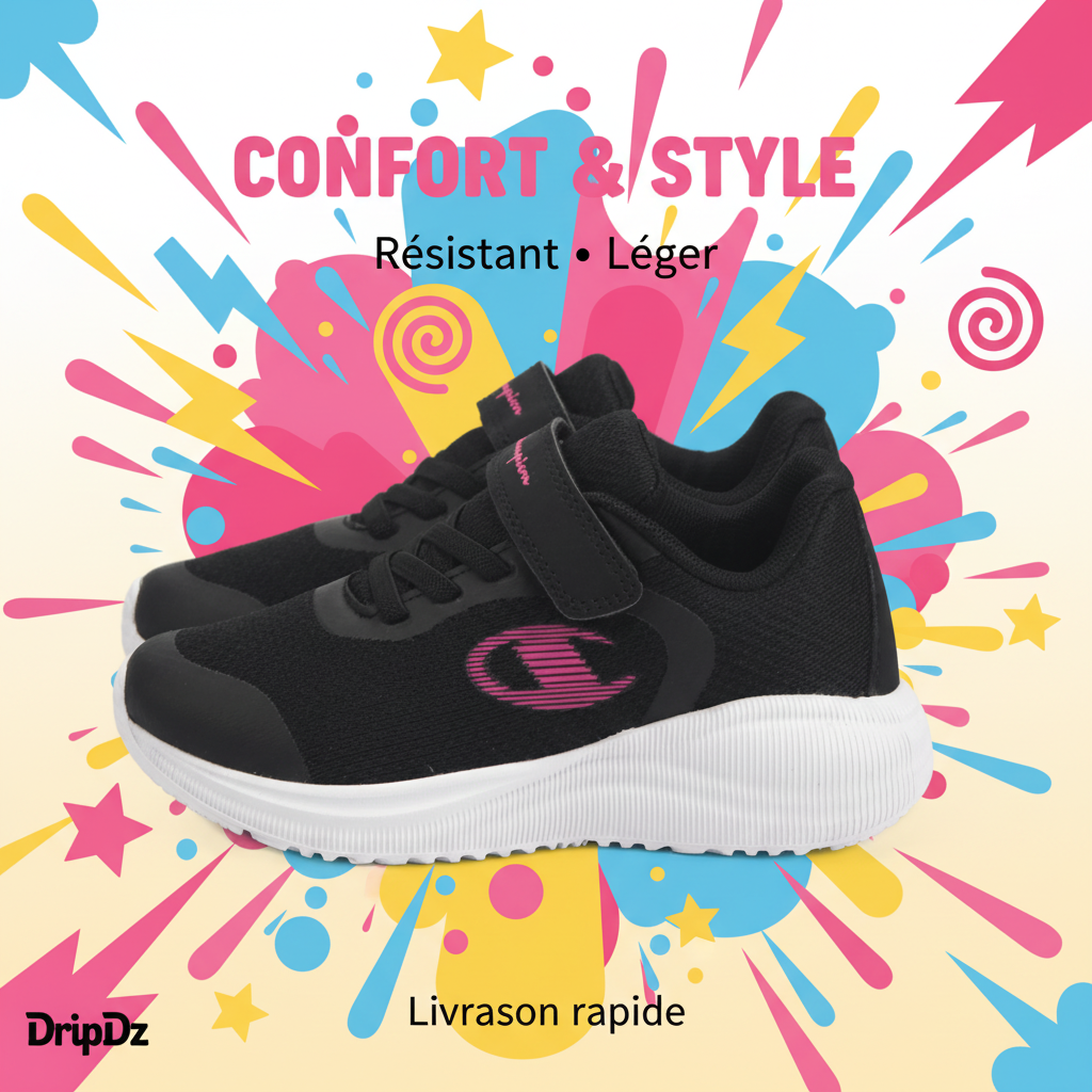 Champion — Sneakers enfant noires
