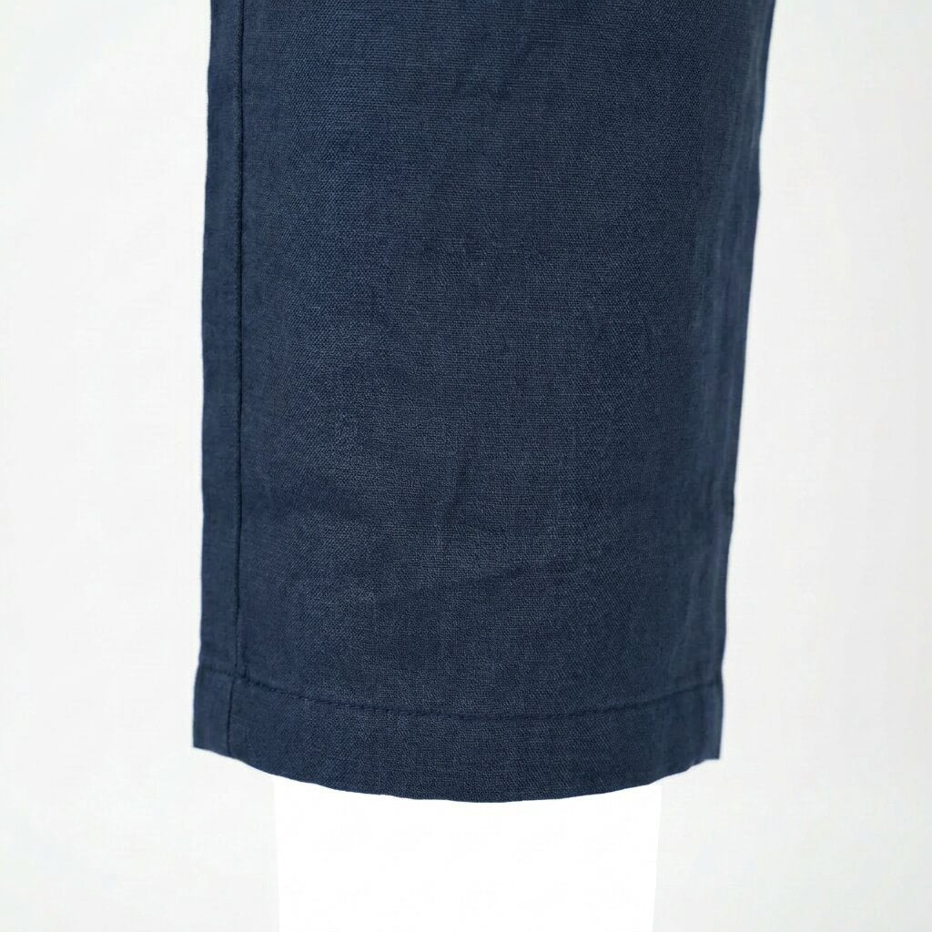 Départ — Pantalon en lin bleu marine pour homme