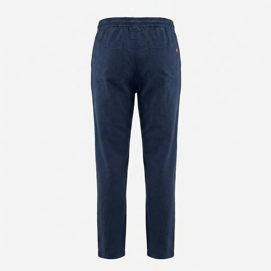Départ — Pantalon en lin bleu marine pour homme