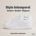 Champion — Baskets femme blanches