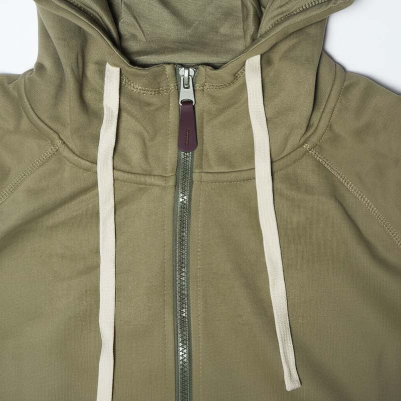Sweat à capuche zippé homme VERT KHAKI