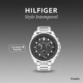 Montre Tommy Hilfiger Morgan Grey Silicone Bezel Chain-Link 1710689