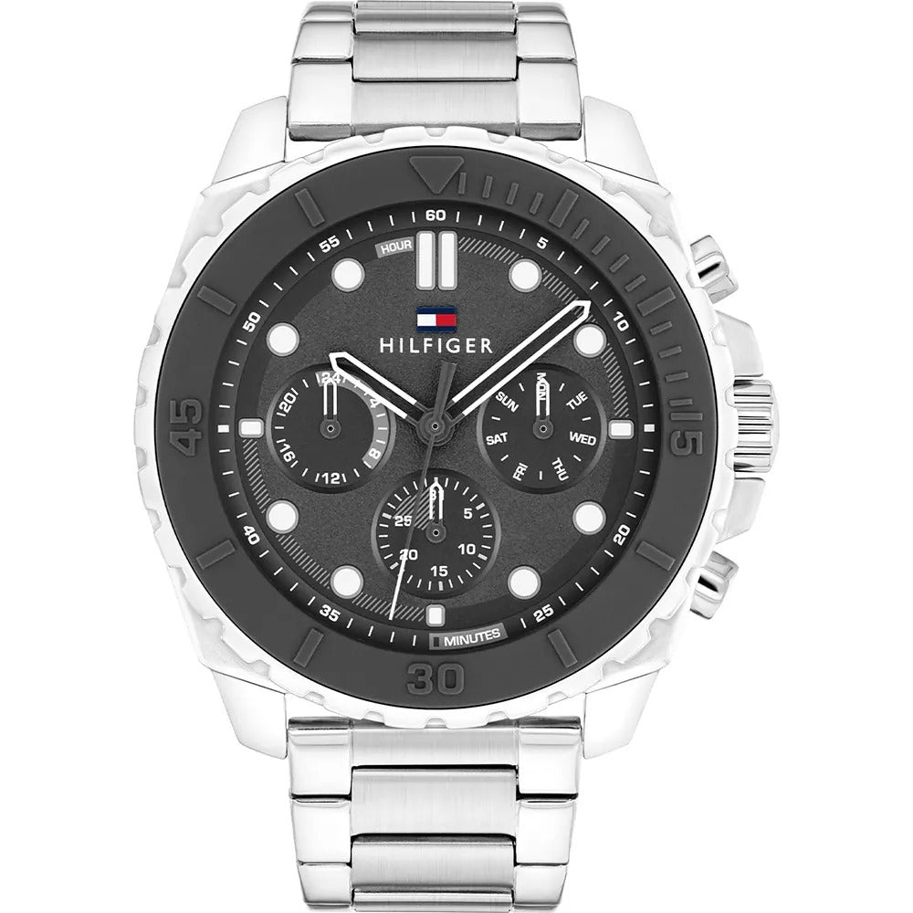 Montre Tommy Hilfiger Morgan Grey Silicone Bezel Chain-Link 1710689