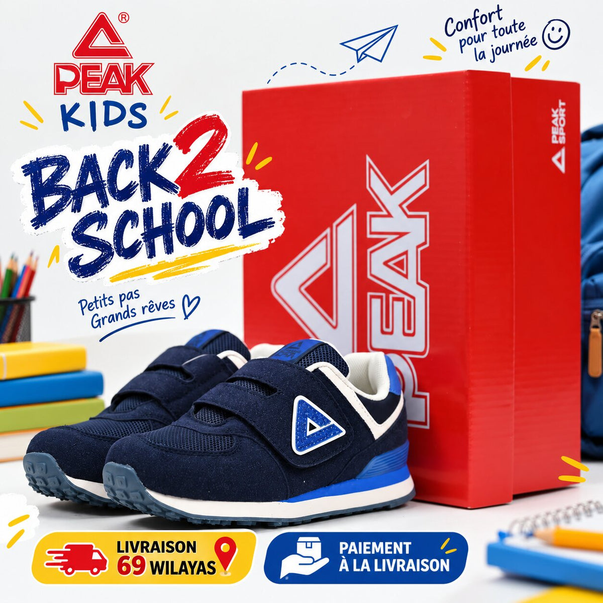 PEAK Kids EK59550E-00BU — baskets enfant