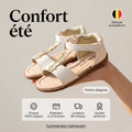 Safety Jogger — Sandales enfant blanc argent