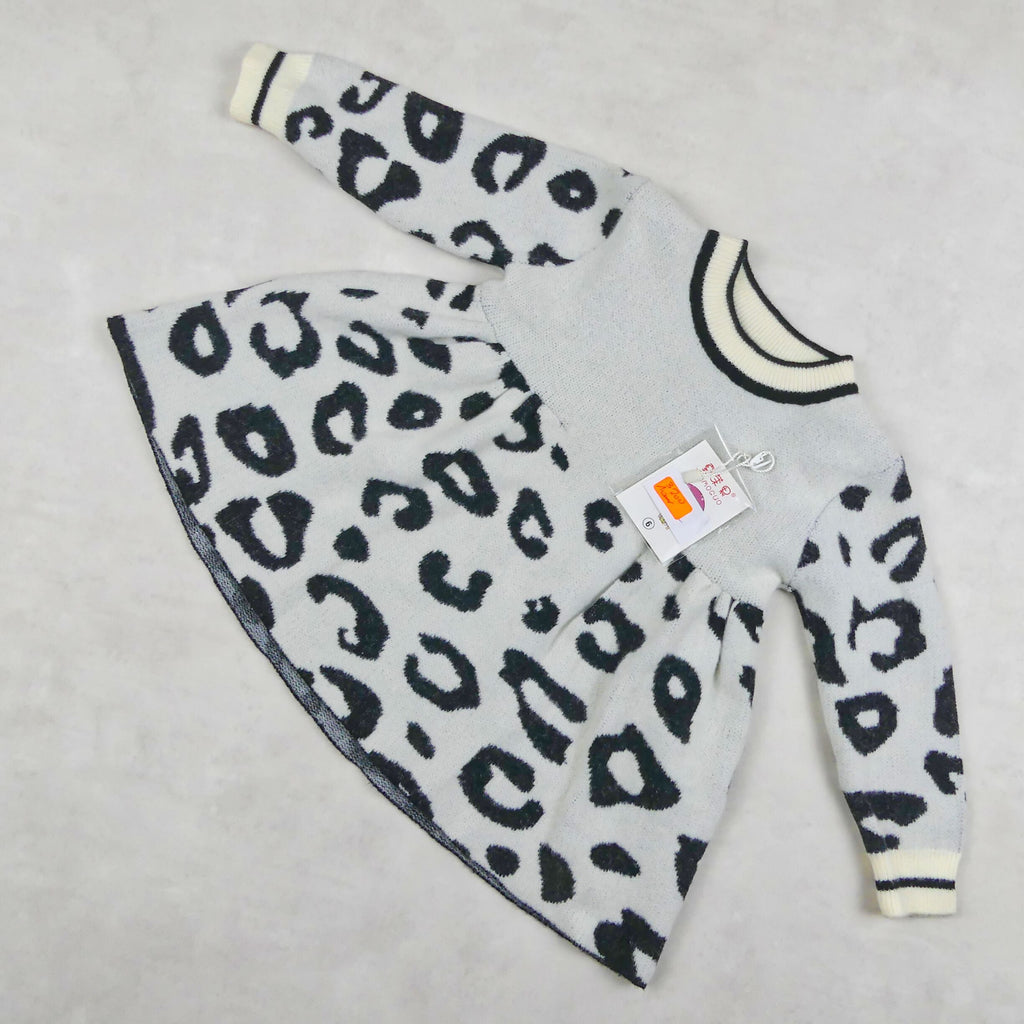 ROBE LEOPARD LAIN GRIS