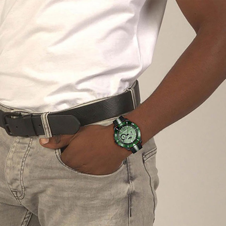 Lacoste Toronga Dual Time — Montre noir vert