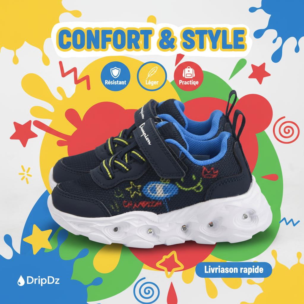 Champion — Baskets enfant bleu marine mode
