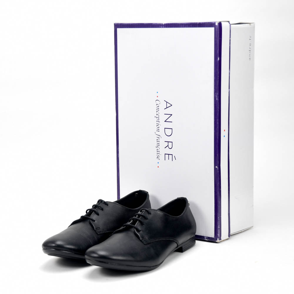 ANDRÉ DERBY FEMME COMPLICITY CUIR NOIR 52125102402