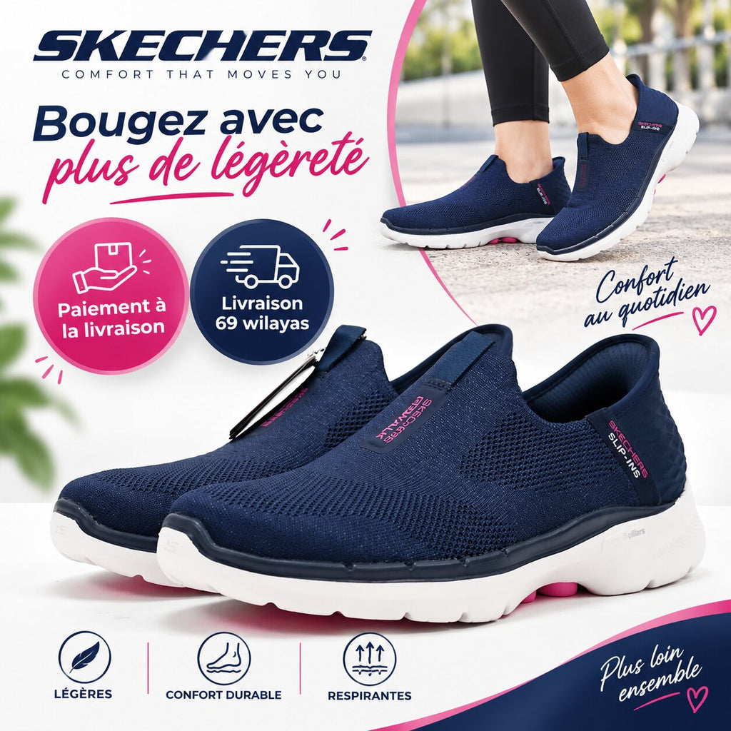 Skechers GO WALK 6 Fabulous View — baskets femme marine