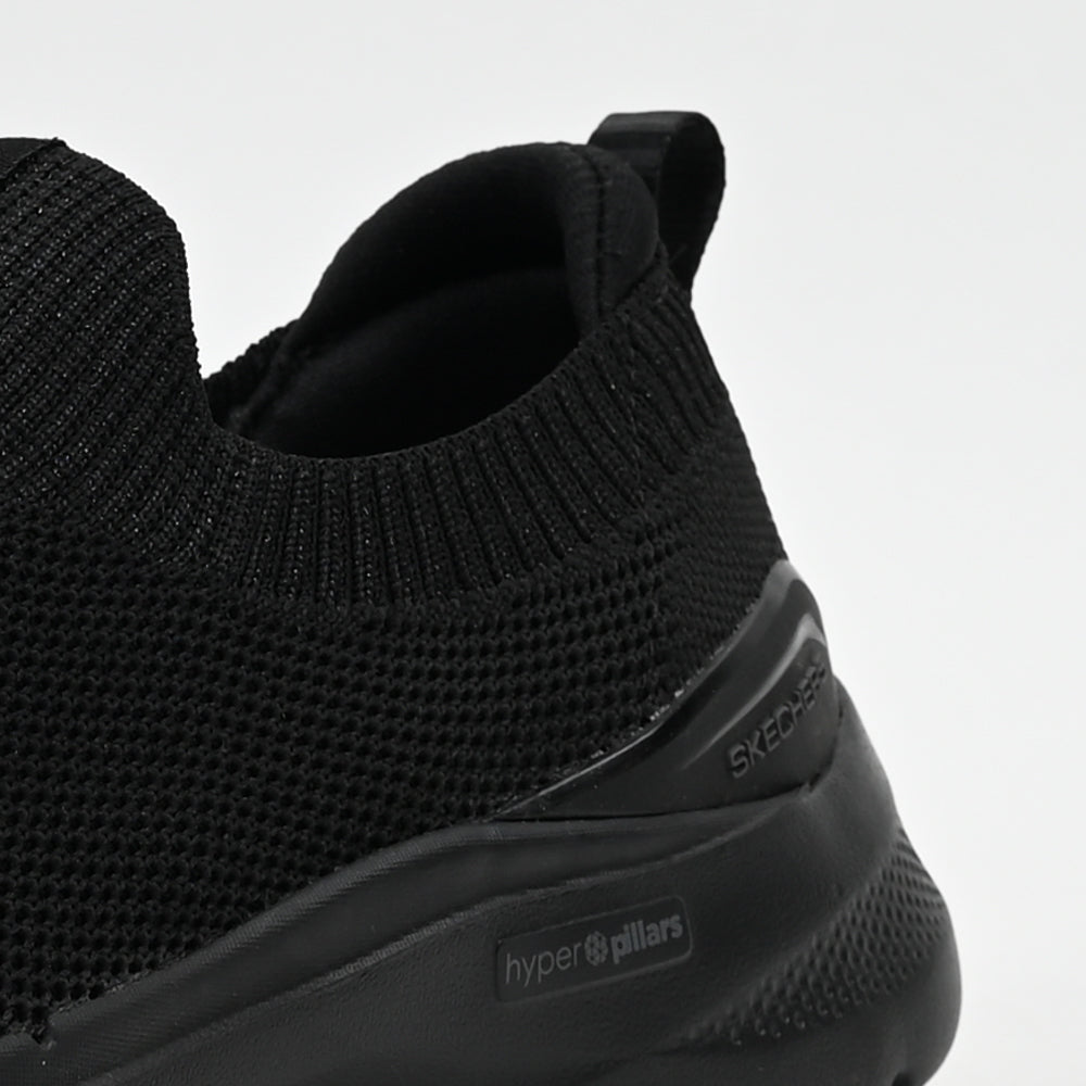 Skechers GO WALK 6 Vibrant Smile — baskets femme noir trois-quarts