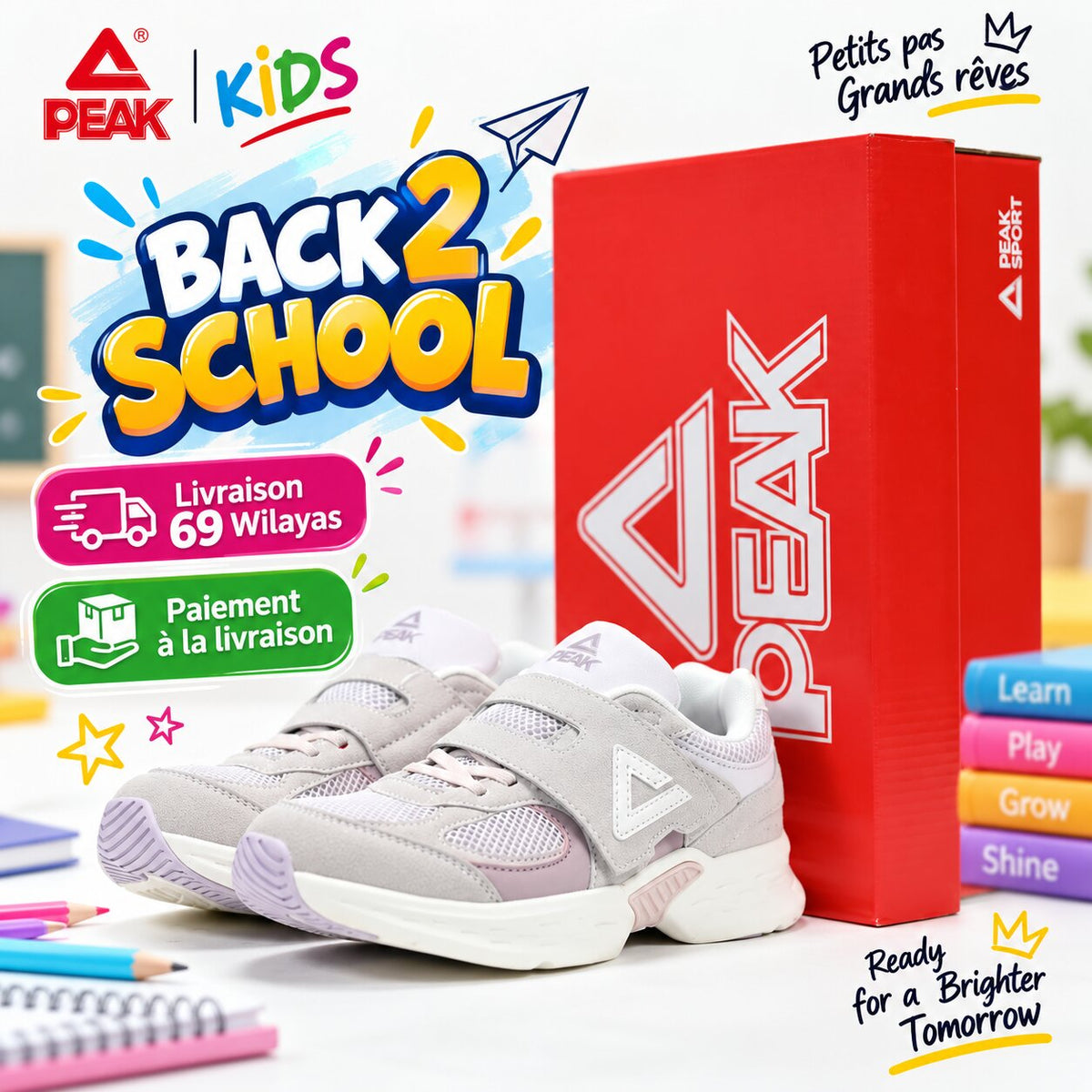 PEAK Kids EK59530E-00C9 — baskets enfant