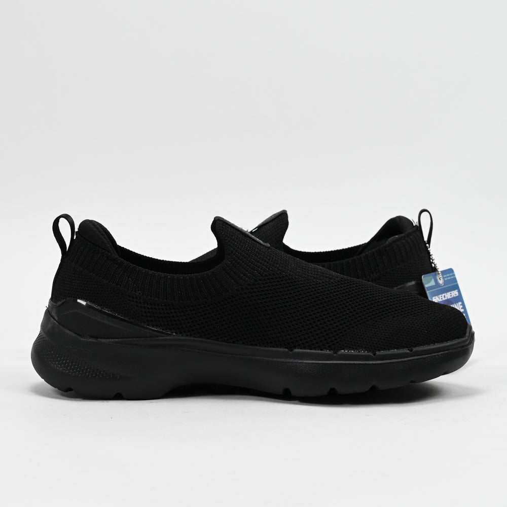 Skechers GO WALK 6 Vibrant Smile — baskets femme noir profil