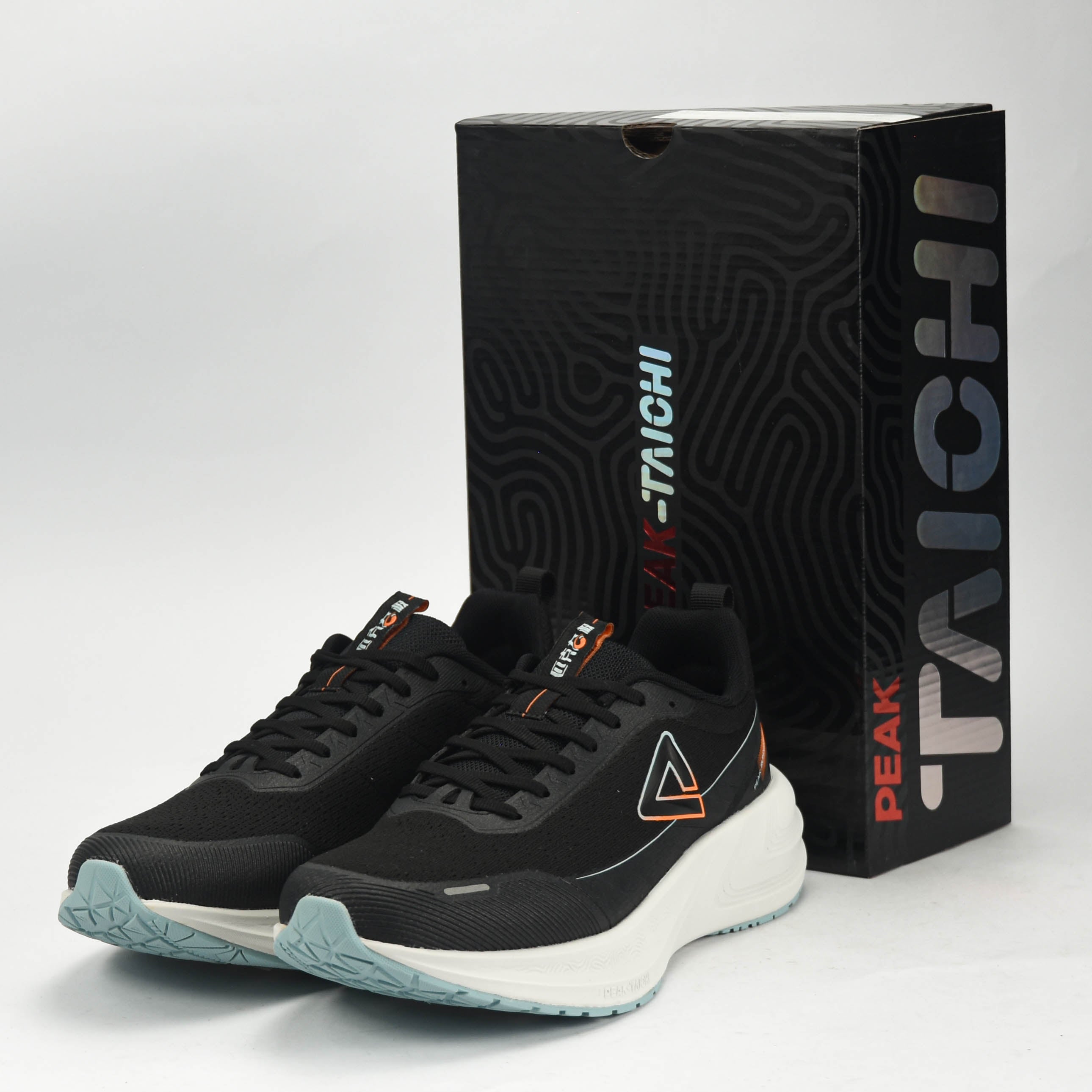 PEAK CUSHION RUNNING SHOES-BLACK/LT.GREY EXT54387H-2022