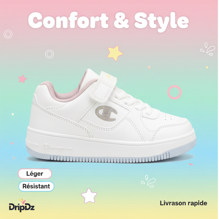 Champion — Baskets enfant blanches sport