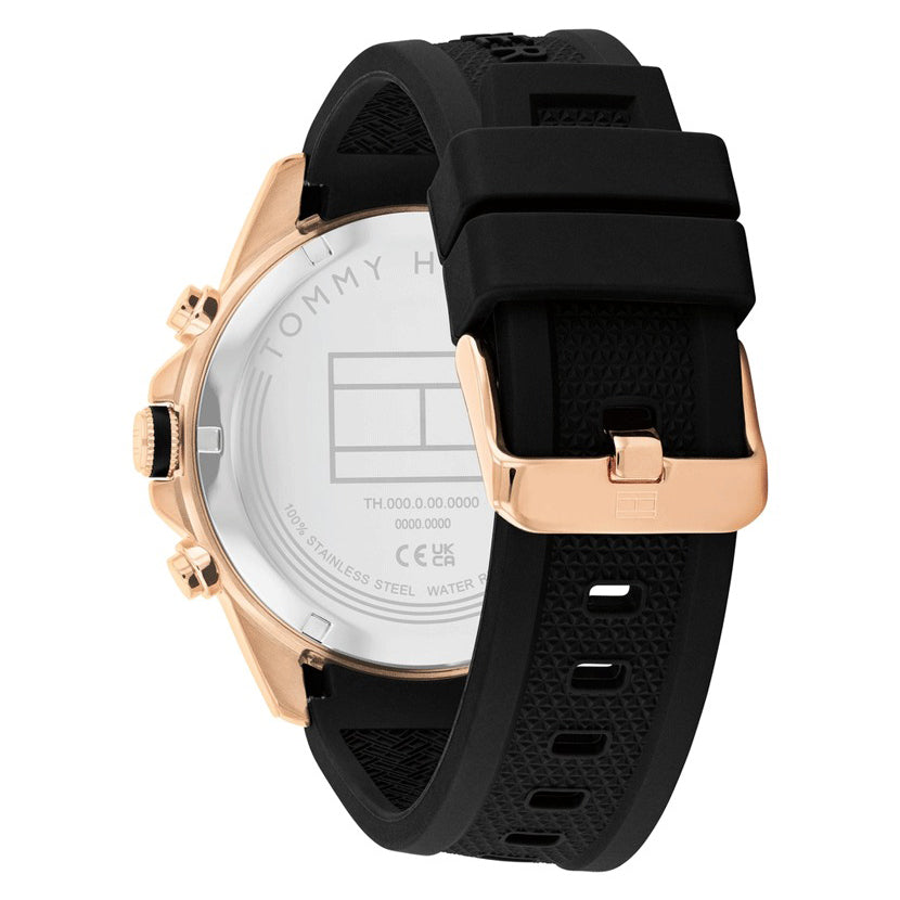 Tommy Hilfiger Lars Rose Gold-Plated Silicone Strap 1710650