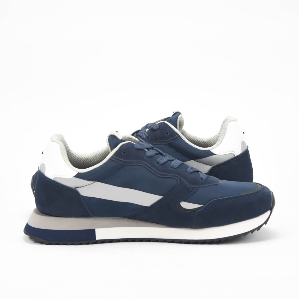 La Martina — Baskets cuir bleu marine