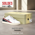 LA MARTINA SCARPA UOMO CALF - TAPE BIANCO - ROSSO LFM222-001-4130