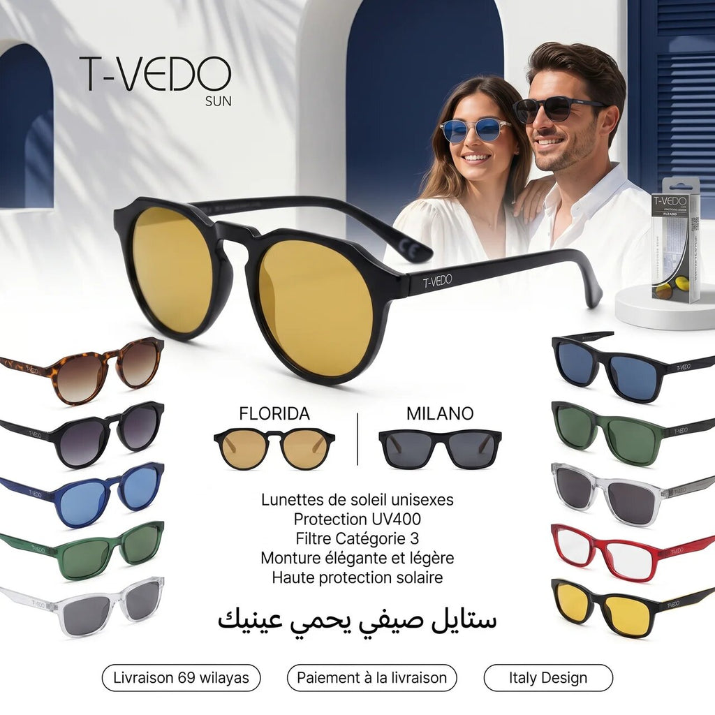 Lunette de soleil T-Vedo Sun Florida Nero/Giallo 8032539567633