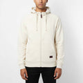 Sweat à capuche zippé homme BLANC CASSÉ
