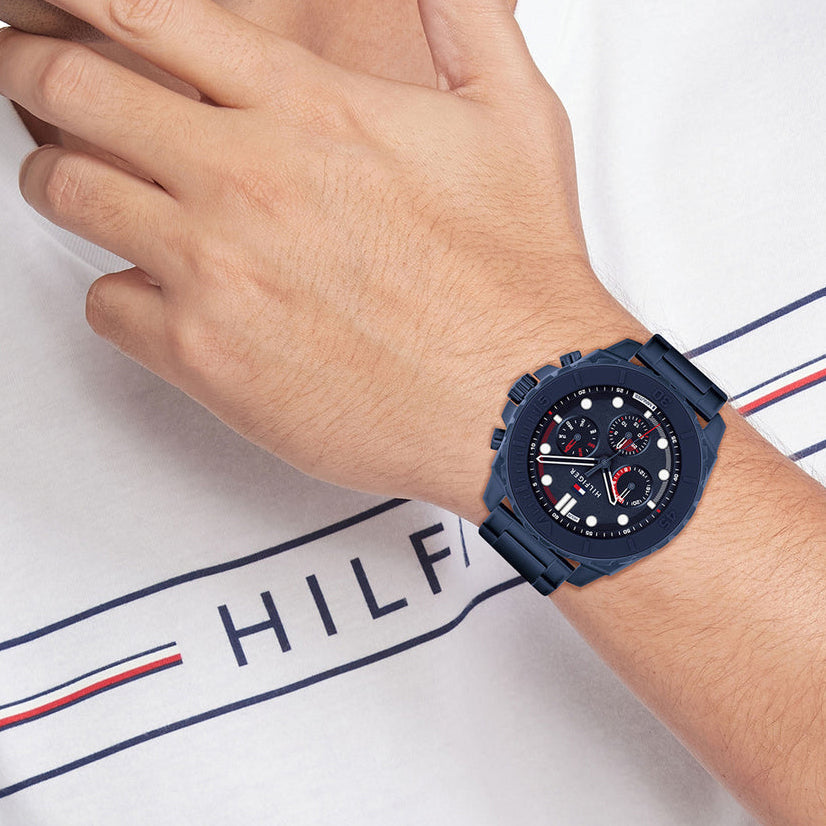 Montre Tommy Hilfiger Blue Steel Navy Dial Multi-function 1710691