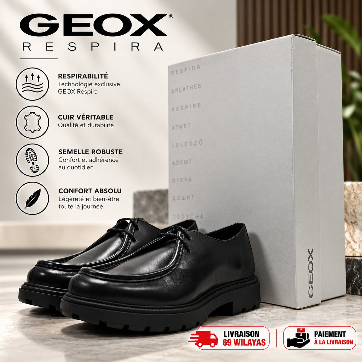 GEOX U36FRC00043-C9999 — baskets homme