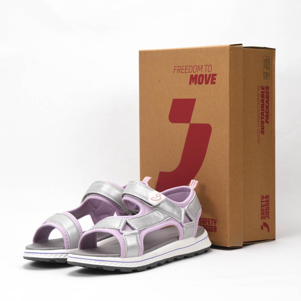 Safety Jogger — Sandales femme argent
