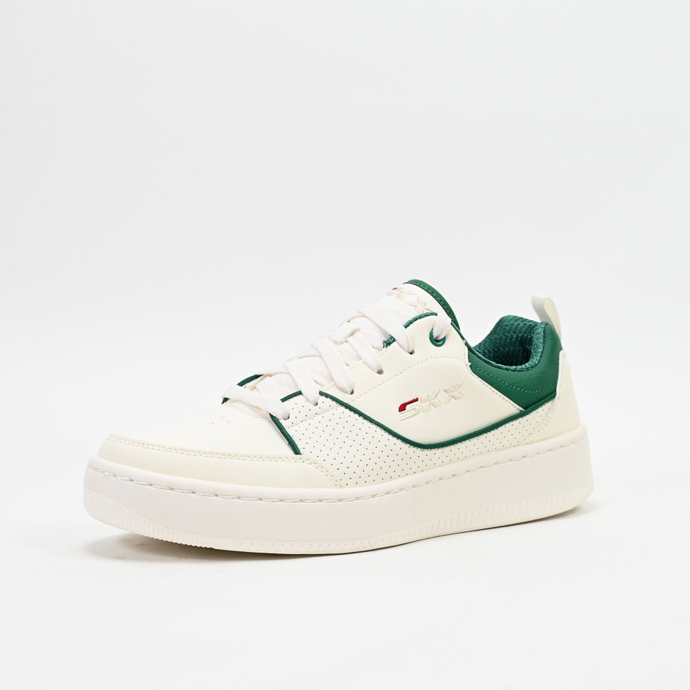 Skechers Sport Court 92 Ottoman — baskets homme blanc vert vue arrière