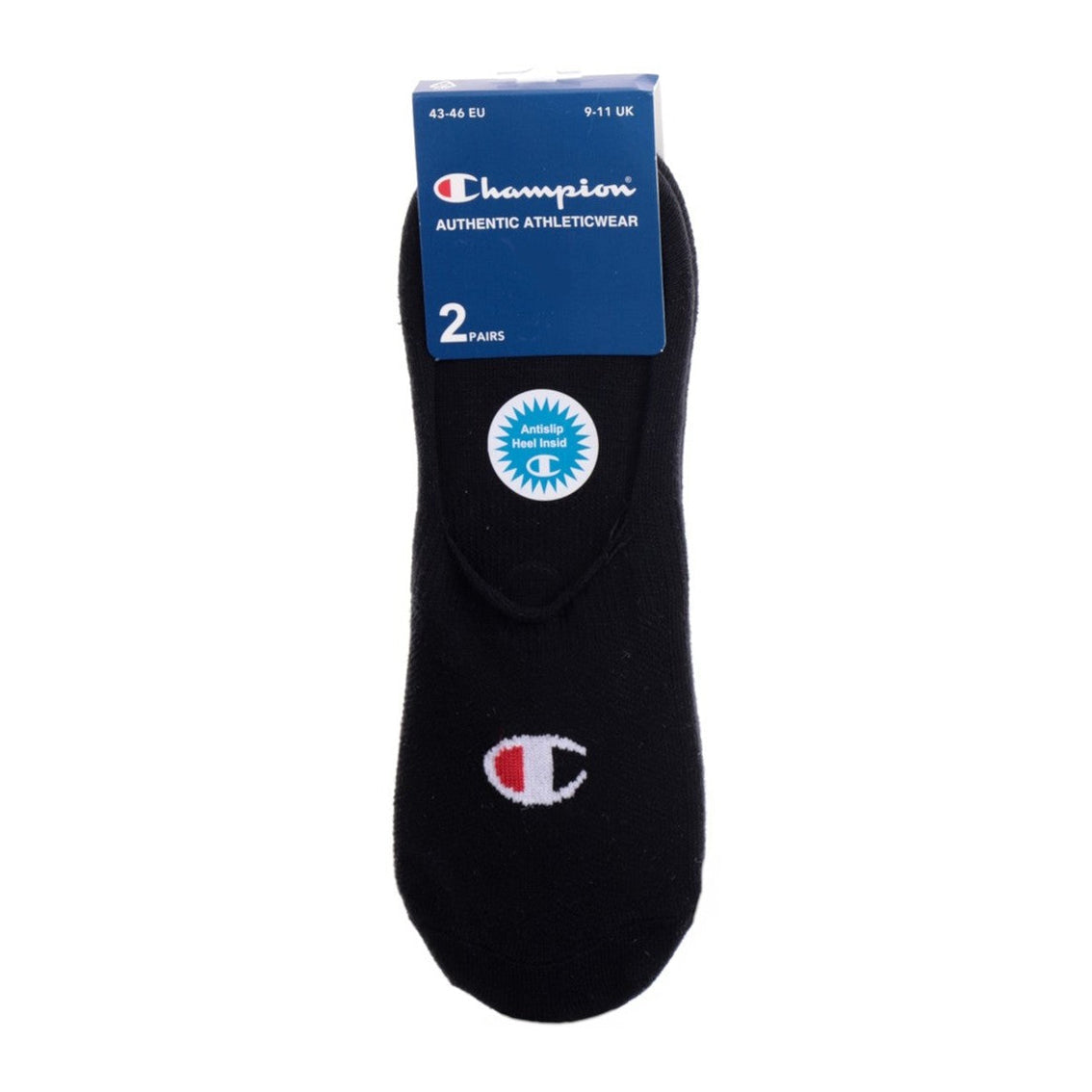 Champion — Chaussettes invisibles noires (lot de 2)