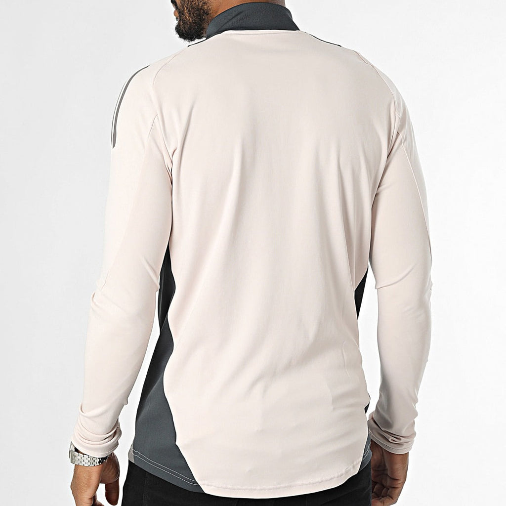 Tee Shirt Manches Longues A Bandes Real Madrid IT5133 Beige Gris IT5133