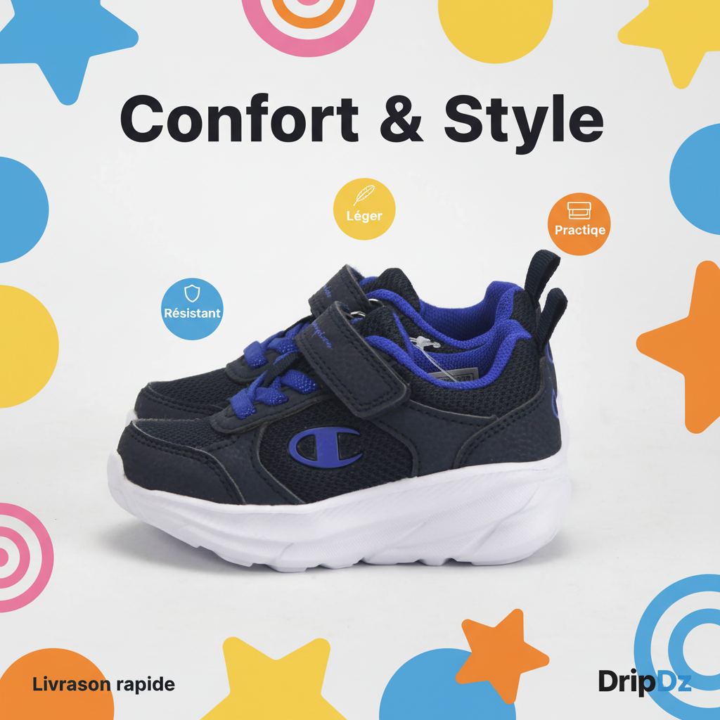 Champion — Baskets enfant bleu marine