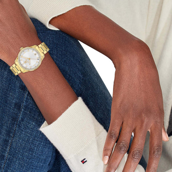 Montre Tommy Hilfiger Gold Steel Silver Dial 1782758